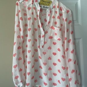 Heart sheer blouse